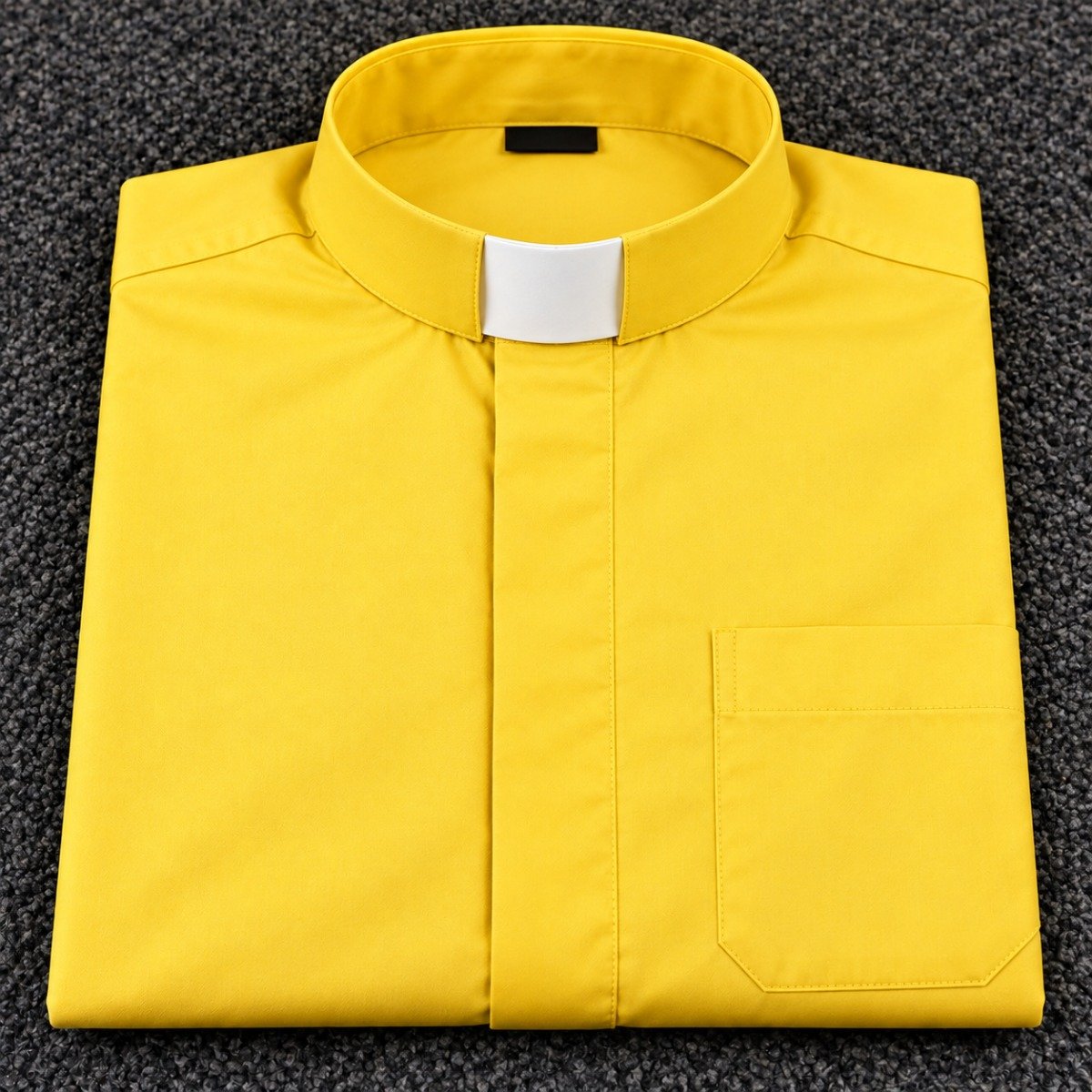 Yellow Clergy Shirt with White Tab Collar | ClergyStore