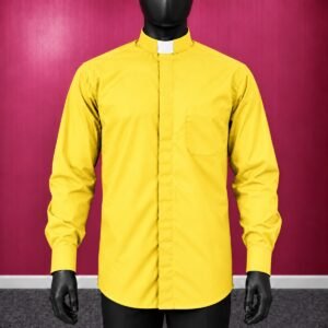 Yellow Clergy Shirt with White Tab Collar | ClergyStore